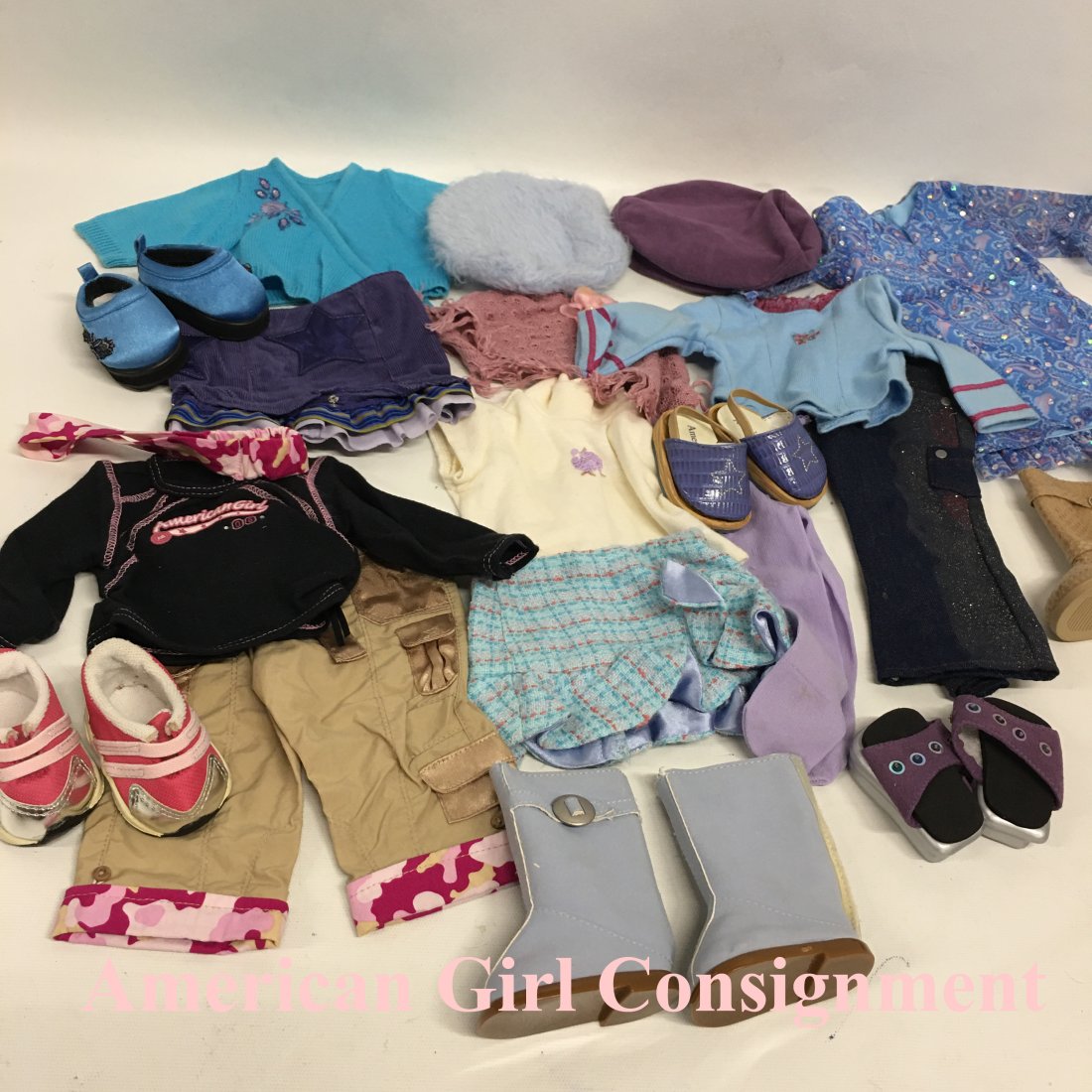 American Girl Doll Casual Outfits and Boots: American Girl Doll Casual Outfits and Boots ------------------ please review all pictures carefully because they are part of the description and show condition issues if any