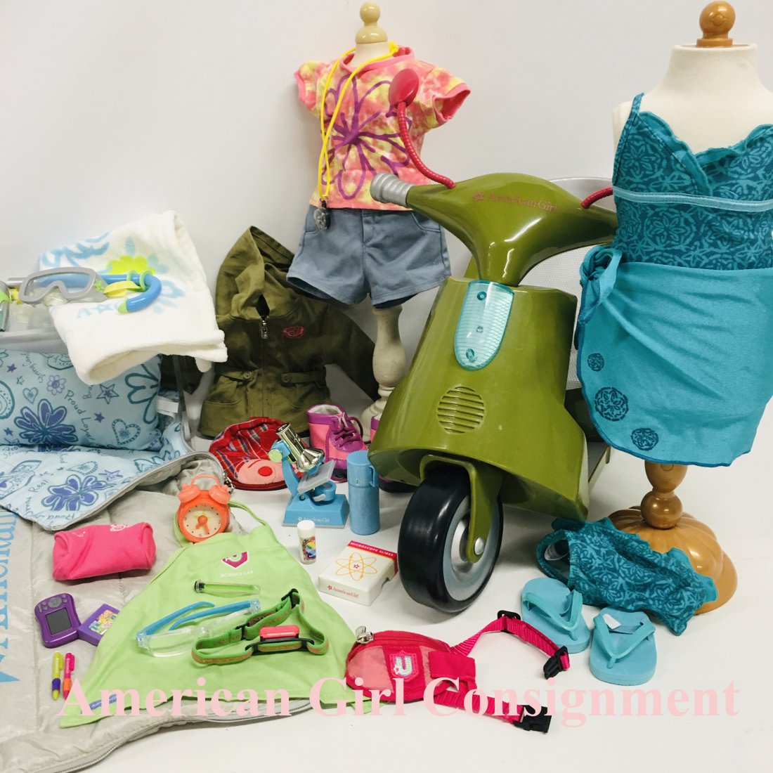 American Girl Doll Clothes, Sleeping Bag,  Jess Scooter (1 of 10)