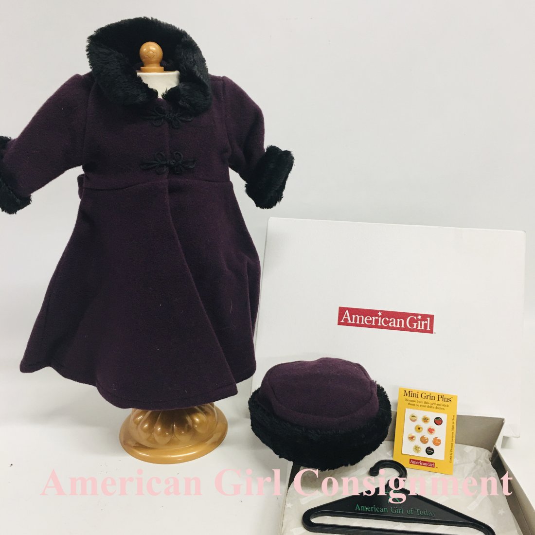 American Girl Doll Sugar Plum Coat with Box (1 of 3)