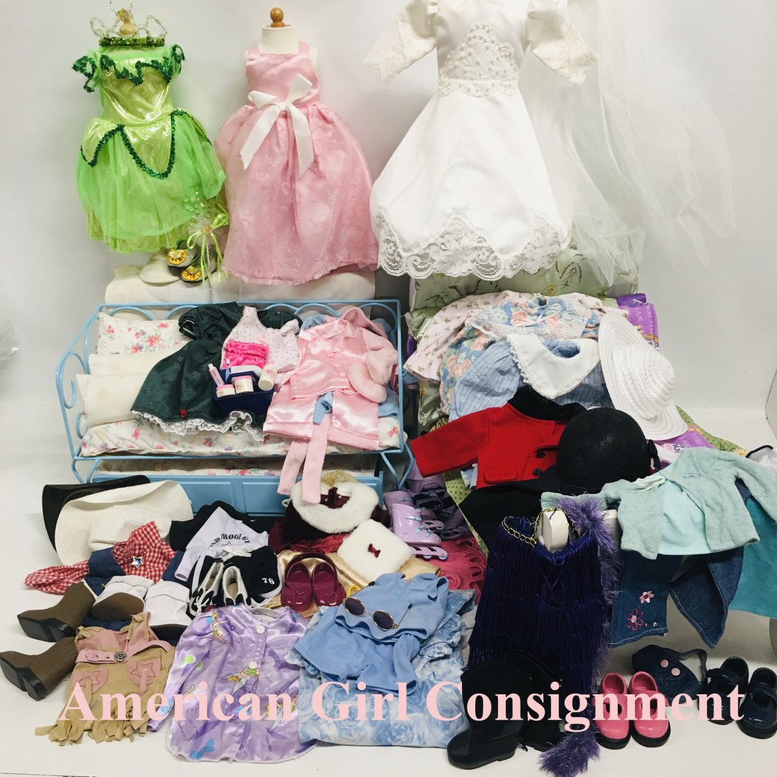 Collection 18 Inch Doll Clothes and American Girl Bed (1 of 6)