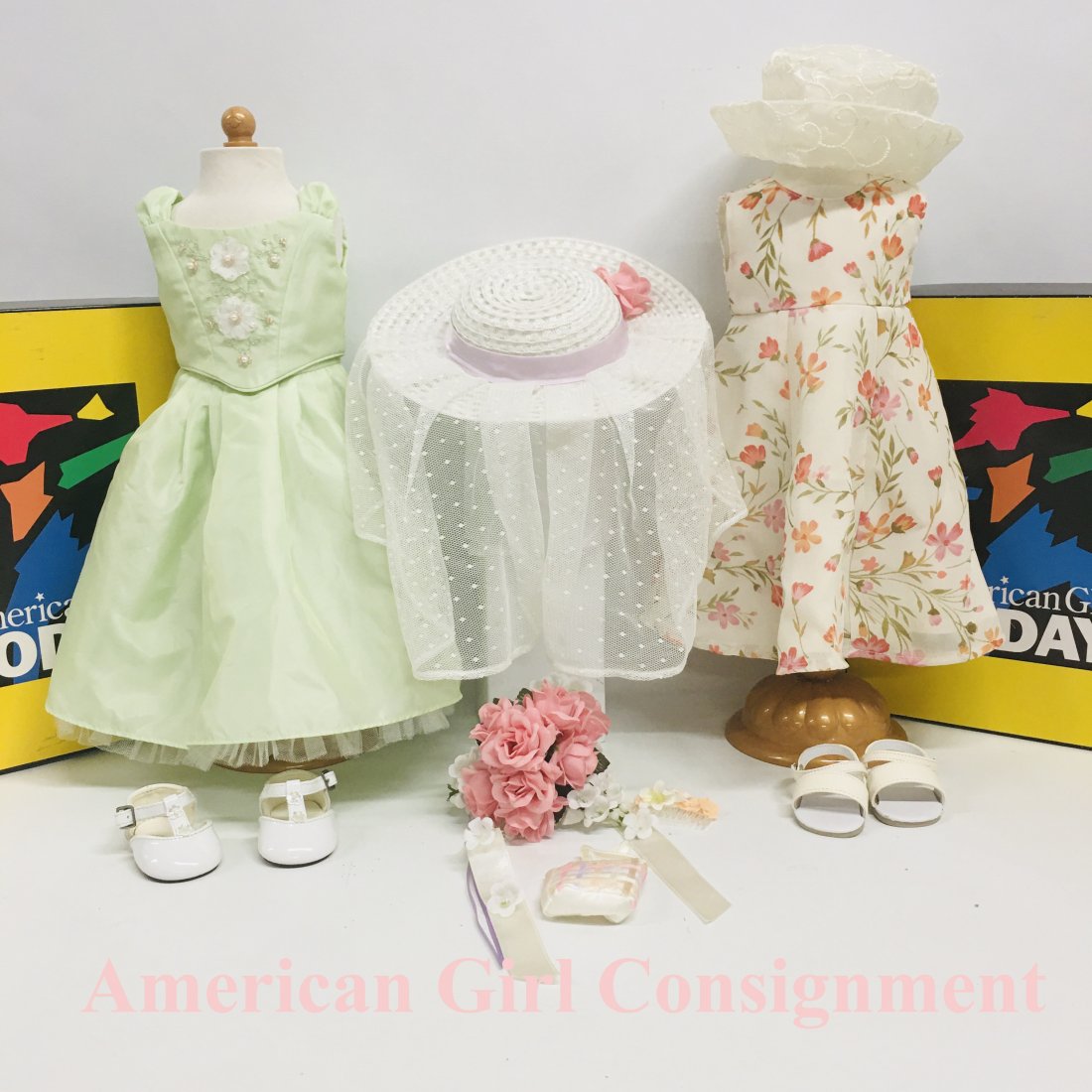 American Girl Doll Flower Garden and Bridesmaid Outfits (1 of 3)