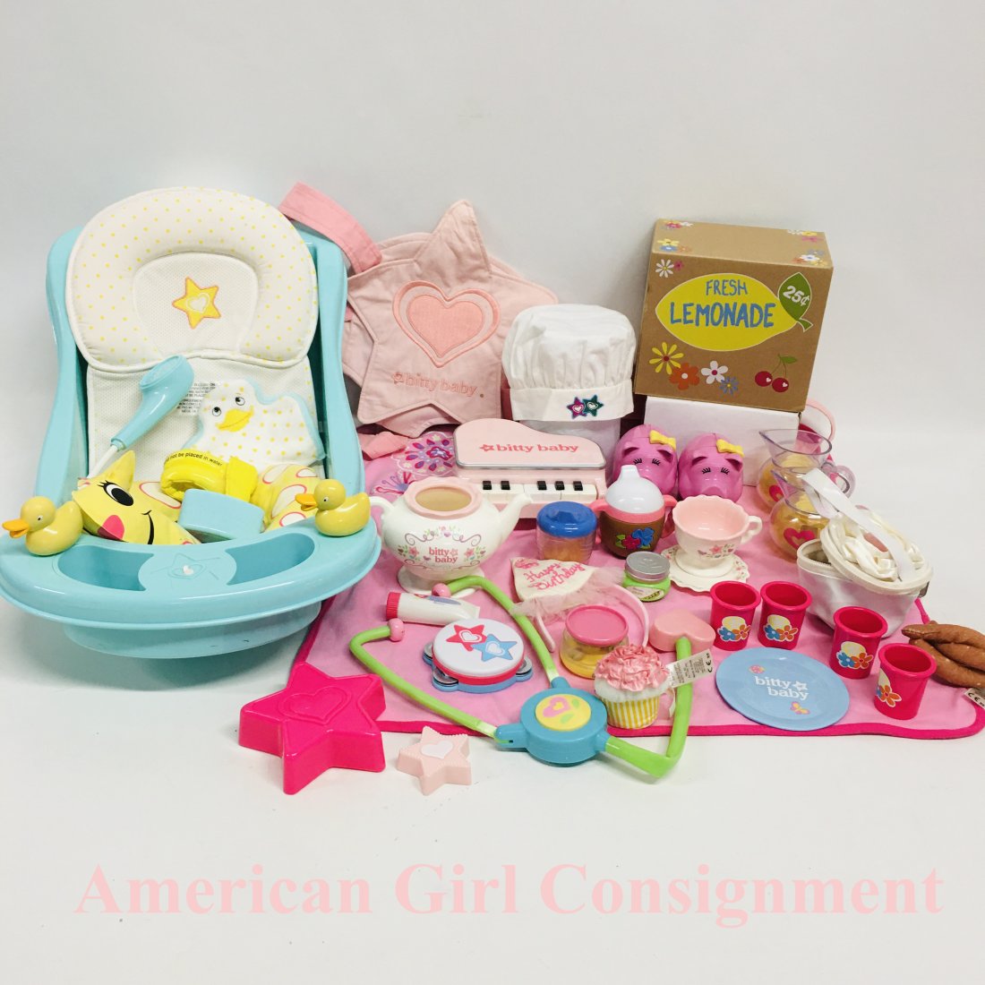 American Girl Bitty Baby Doll Furniture and Accessories: American Girl Bitty Baby and Bitty Twin Doll Furniture and Accessories ------------------ please review all pictures carefully because they are part of the description and show condition issues if any
