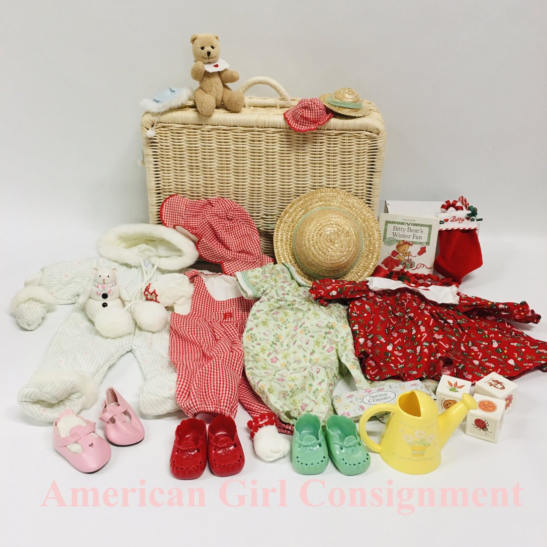 American Girl Bitty Baby Doll mini Teddy Bear + Clothes (1 of 5)