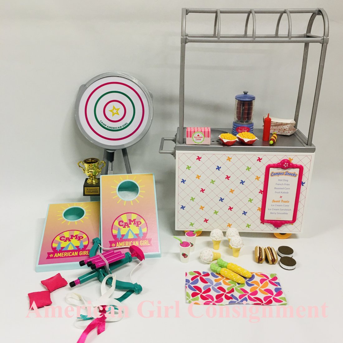 American girl doll 2024 campus snack cart