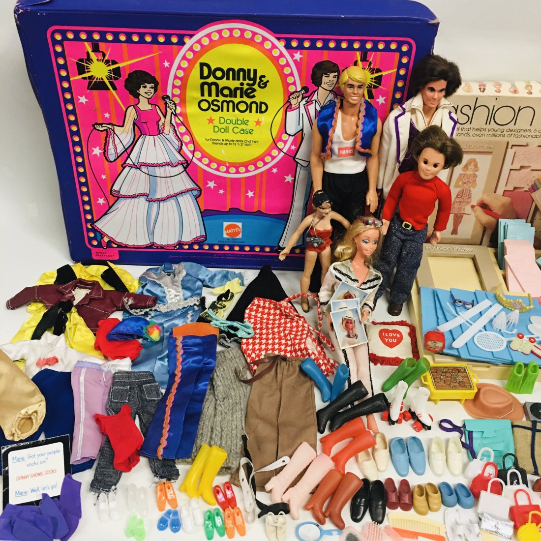 Huge Collection Of Barbie Doll Clothes, Case And Accessories