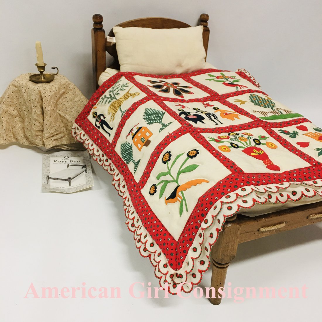 Pleasant Company American Girl Doll Addy Bed and Quilt (1 of 3)