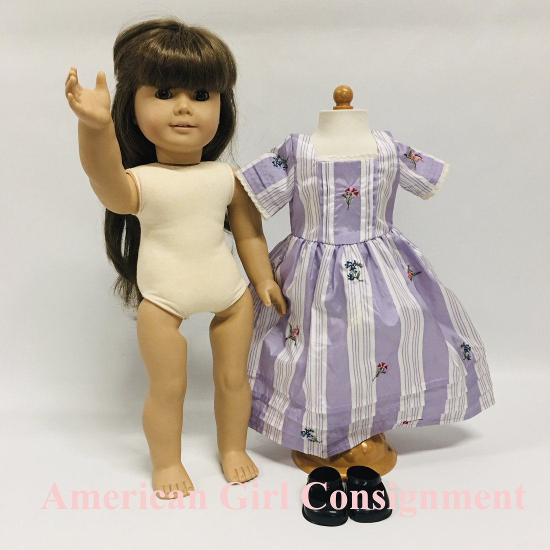 Pleasant Company White Body Samantha Doll and Felicity Dress (1 of 9)