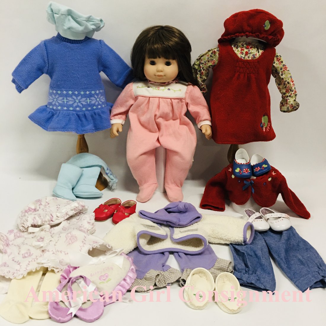 American Girl Bitty Twin Girl Doll with Clothes and Shoes: American Girl Bitty Twin Girl Doll with Clothes and Shoes ------------------ please review all pictures carefully because they are part of the description and show condition issues if any