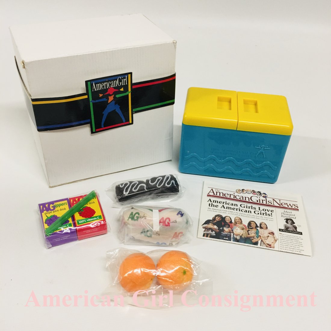 American Girl Doll of Today Picnic Goodies Lunch For Two: American Girl Doll of Today Picnic Goodies Lunch For Two with box ------------------ please review all pictures carefully because they are part of the description and show condition issues if any