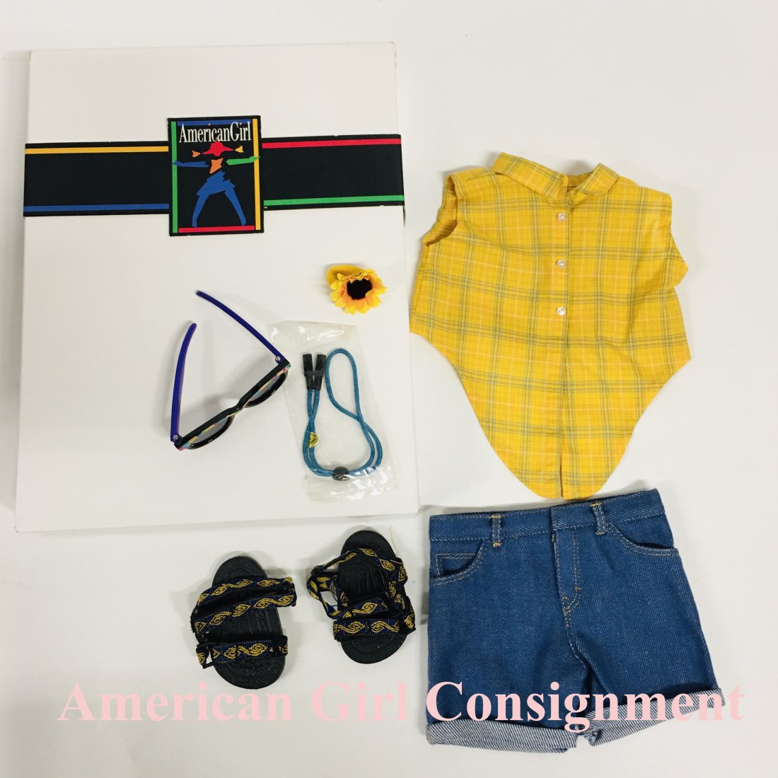 American Girl Doll of Today Picnic Outfit with Box: American Girl Doll of Today Picnic Outfit with Box ------------------ please review all pictures carefully because they are part of the description and show condition issues if any
