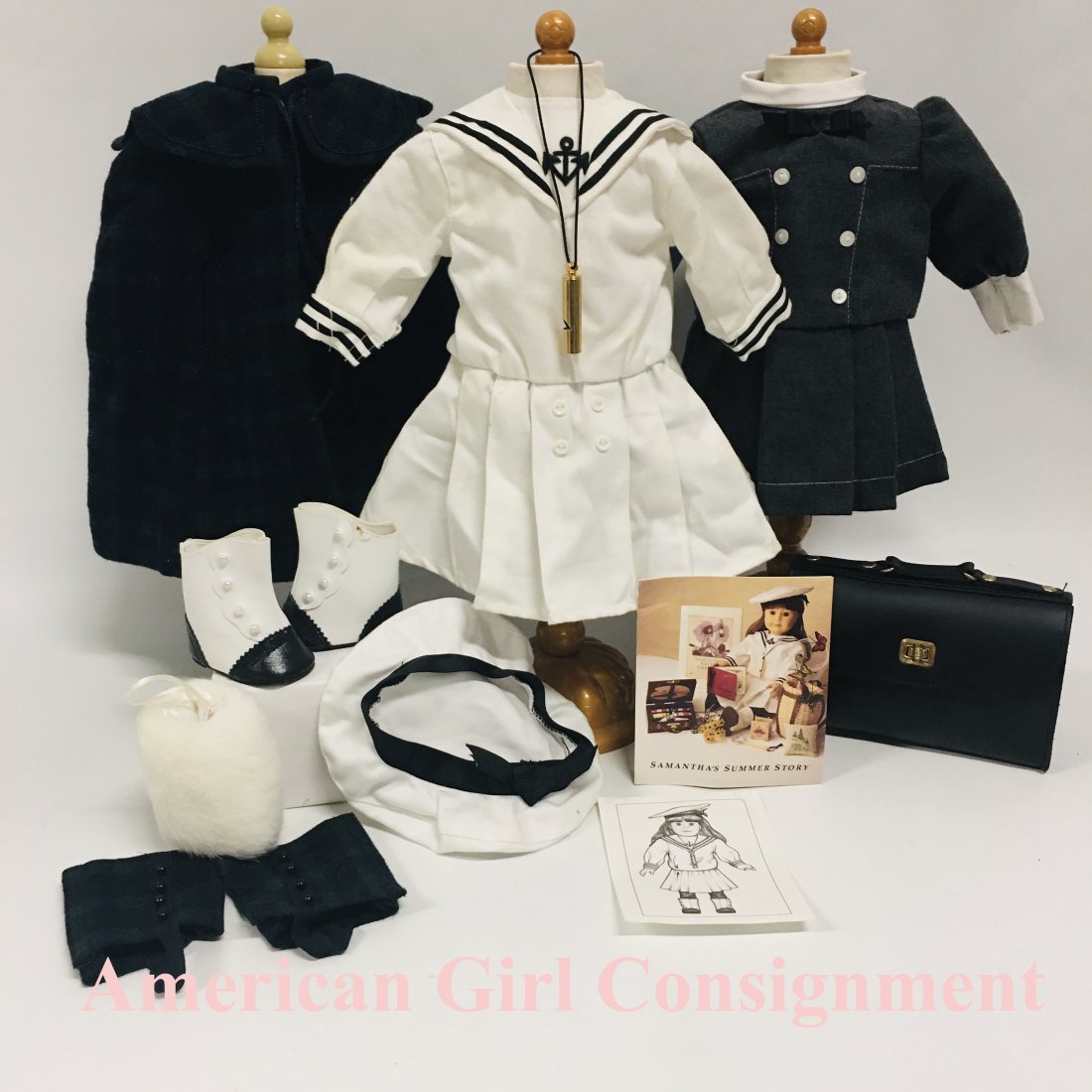 Pleasant Company Samantha Middy, School and Plaid Cape (1 of 7)