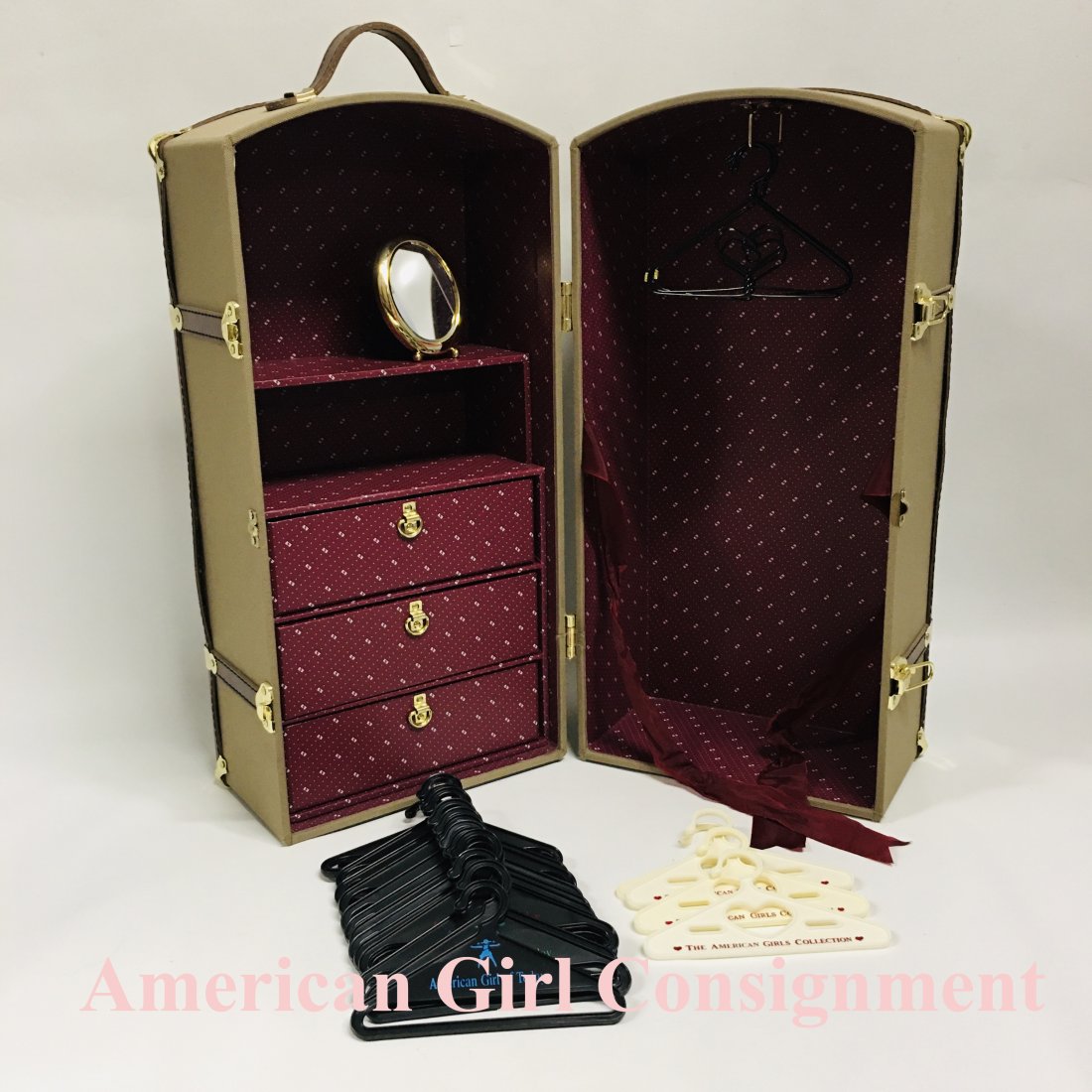 Pleasant Company Doll Samantha Steamer Trunk and Mirror (1 of 9)