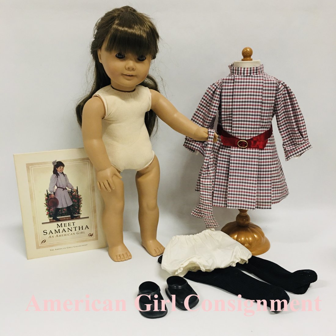 Pleasant Company White Body Samantha Doll, Meet Outfit and Book (1 of 10)