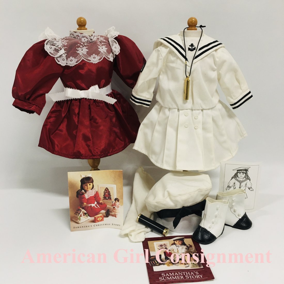 Pleasant Company Samantha Doll Christmas and Middy Dress (1 of 7)