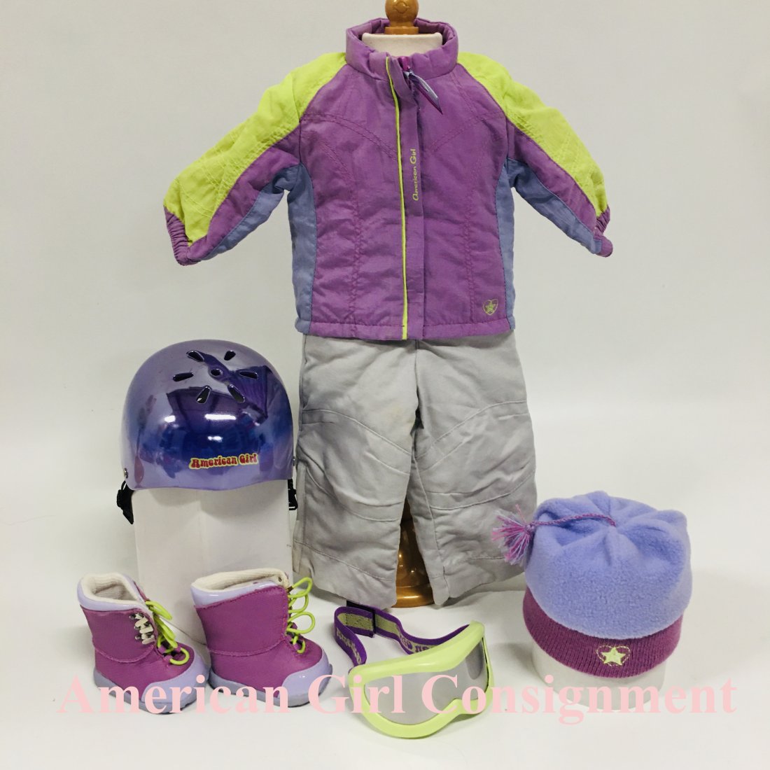 American Girl Doll Truly Me Snow Suit with Helmet and Boots: American Girl Doll Truly Me Snow Suit with Helmet and Boots ------------------ please review all pictures carefully because they are part of the description and show condition issues if any