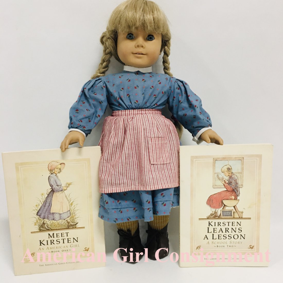 Pleasant Company Kirsten Doll with Books and 1986 Dress (1 of 9)