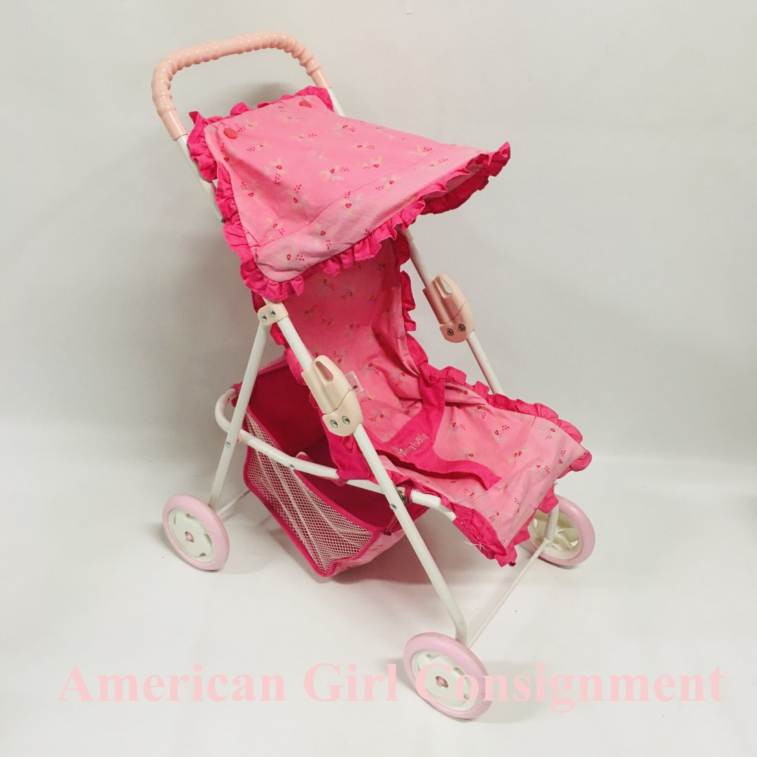 American Girl Bitty Baby Doll Pink Stroller (1 of 5)