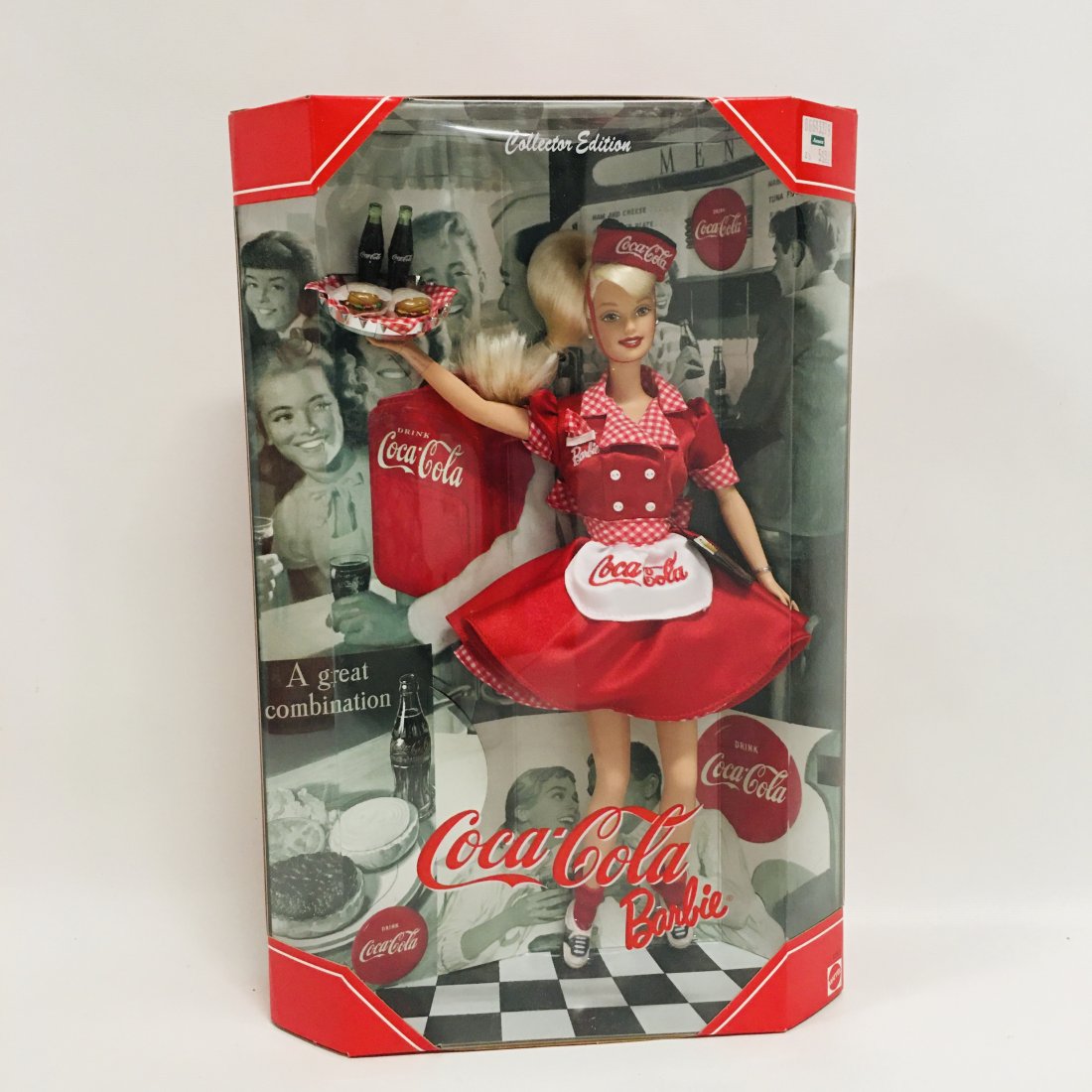 Coca-Cola BARBIE Doll: First in the Coca-Cola Barbie Series ------------------ please review all pictures carefully because they are part of the description and show condition issues if any ------------------ Consider the s