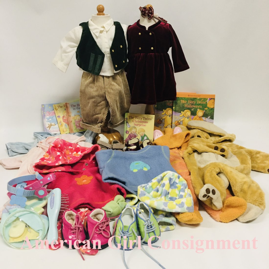 American Girl Bitty Twin Doll Clothes, Books and Shoes (1 of 8)