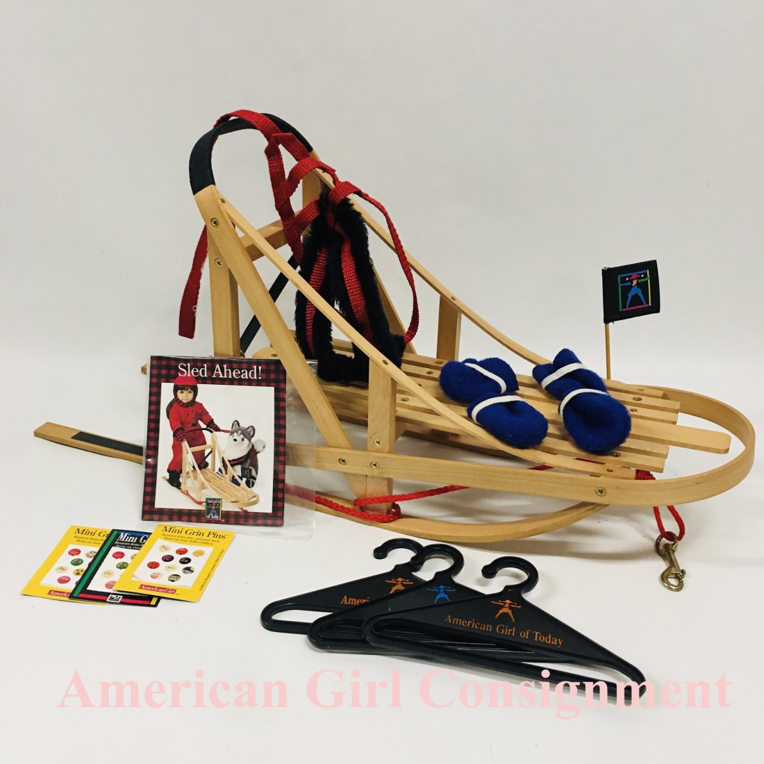 American Girl of Today Doll Dog Sled: American Girl of Today Doll Dog Sled and more ------------------ please review all pictures carefully because they are part of the description and show condition issues if any ------------------ Consi