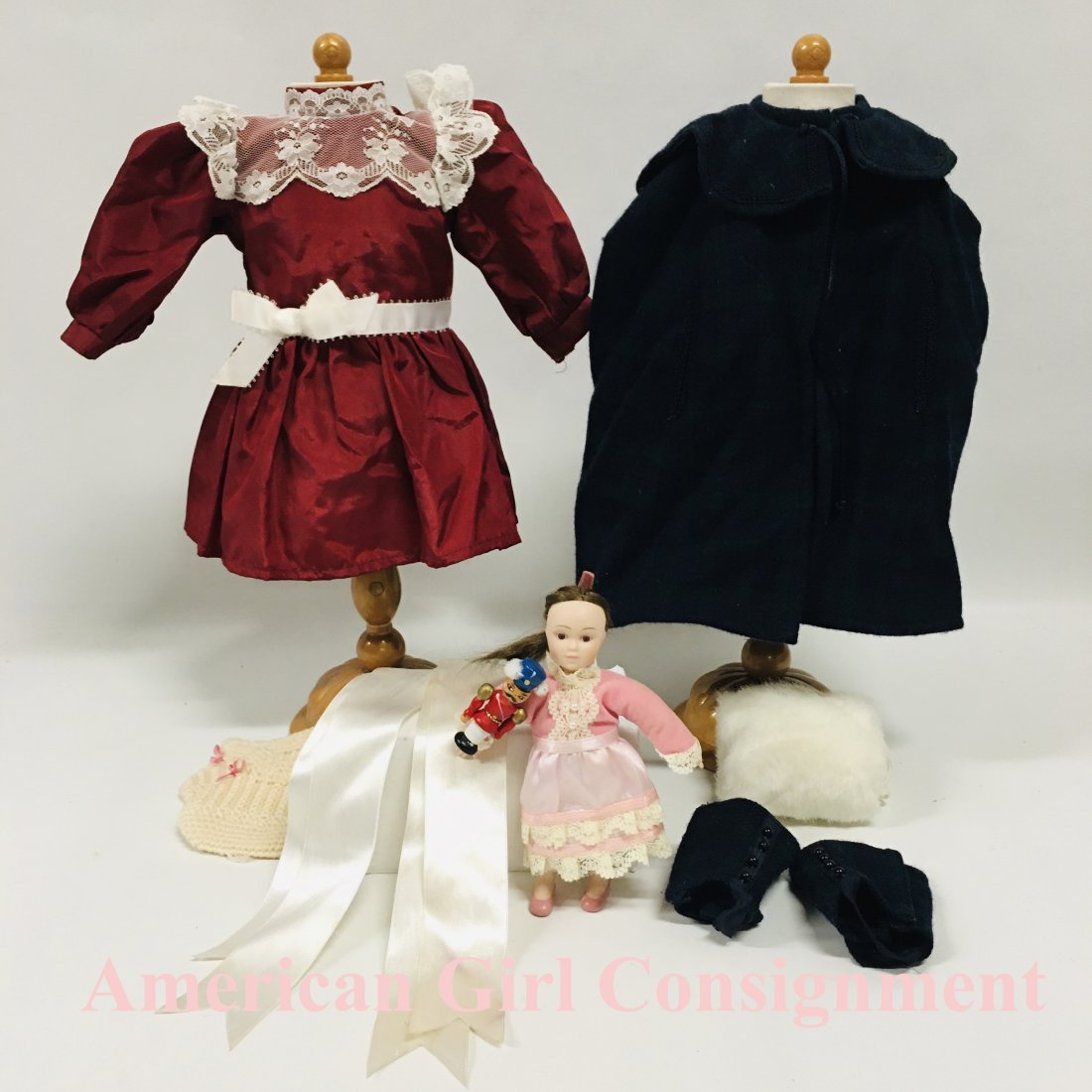 American Girl Doll Samantha Christmas Dress and Plaid Cape (1 of 8)