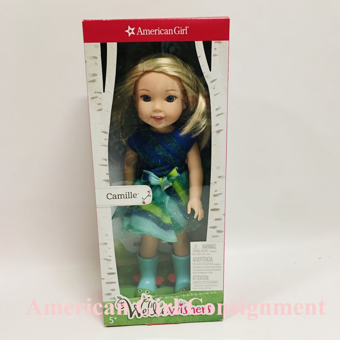 American Girl Wellie Wisher Camille Doll in Box: American Girl Wellie Wisher Camille Doll in Box ------------------ please review all pictures carefully because they are part of the description and show condition issues if any ------------------ Con