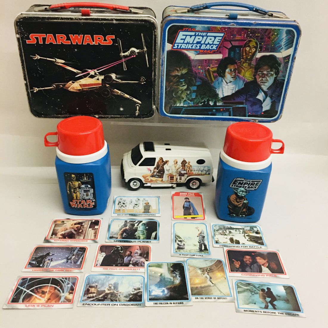 Ssp Star Wars Toy Van And Two Vintage Lunchboxes