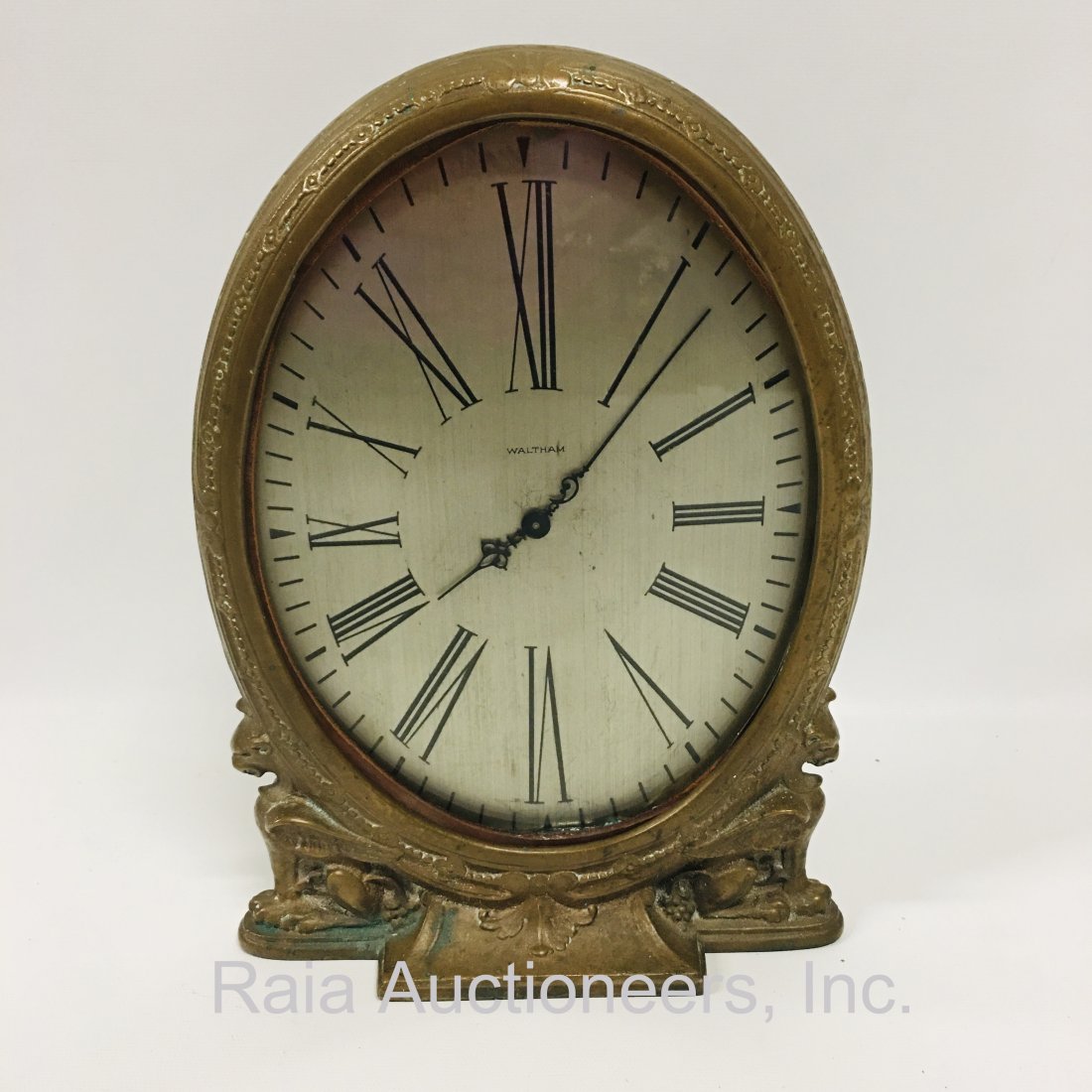 Tall Oval frame Waltham desk clock (1 of 4)