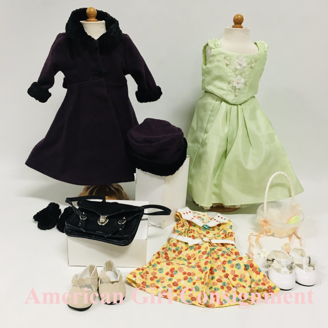 American Girl Doll Junior Bridesmaid and Kit Floral Print Dress (1 of 5)