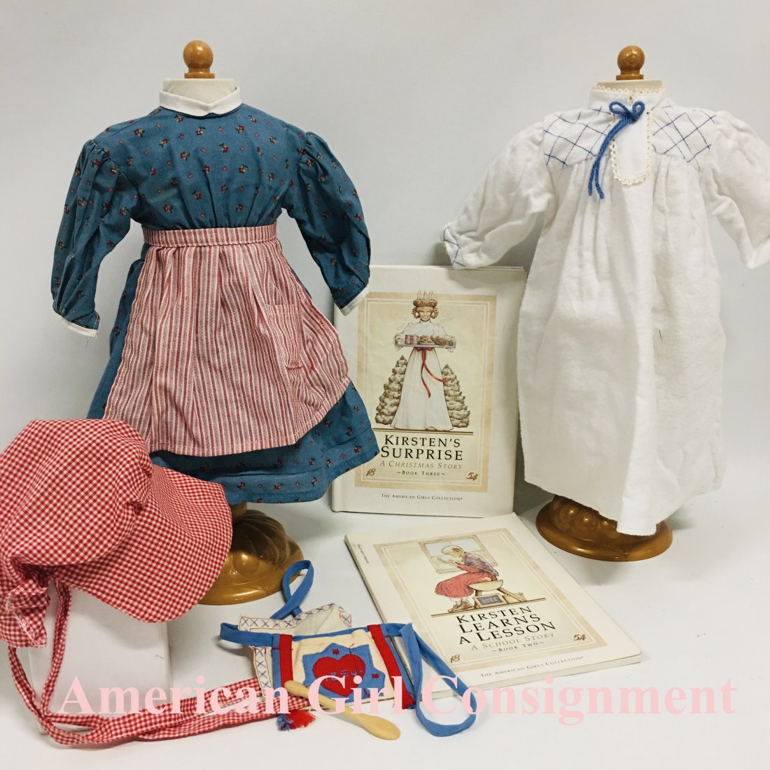 American Girl Doll Kirsten Nightgown and 1986 Meet Dress Collection (1 of 9)
