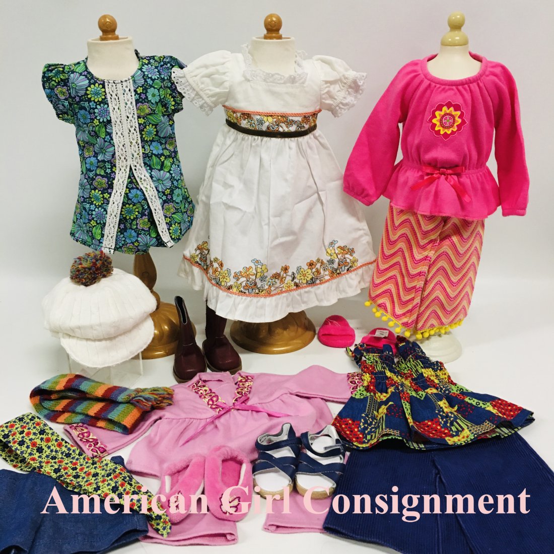 American Girl Doll Julie Clothing Collection: American Girl Doll Julie Clothing Collection ------------------ please review all pictures carefully because they are part of the description and show condition issues if any ------------------ please