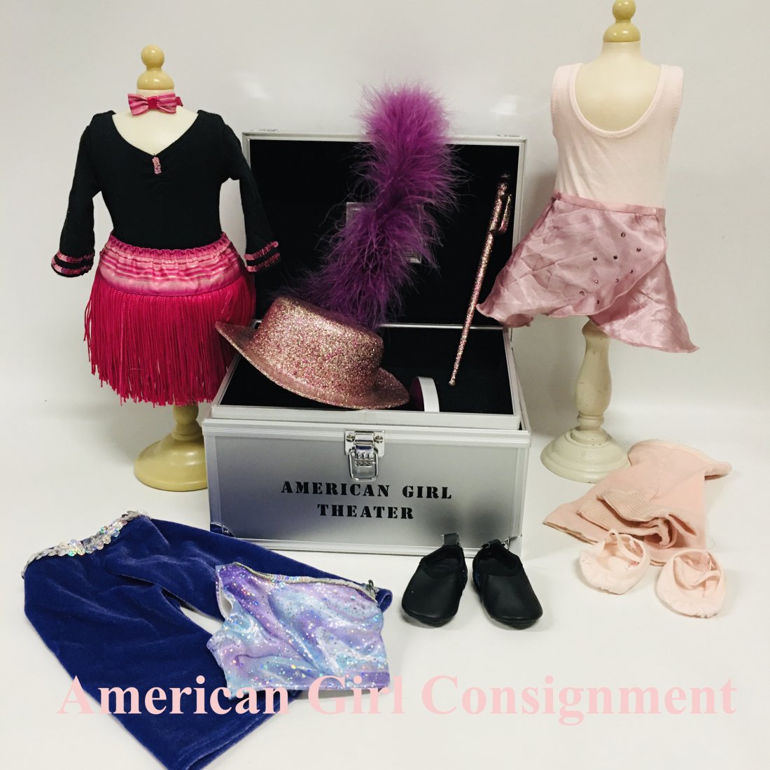 American Girl Doll Marisol Luna Clothing Collection and Trunk: American Girl Doll Marisol Luna Clothing Collection and Performance Trunk ------------------ please review all pictures carefully because they are part of the description and show condition issues if