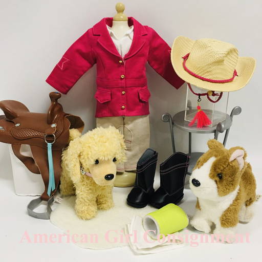 American Girl Doll Pet Collection And Equestrian Outfit