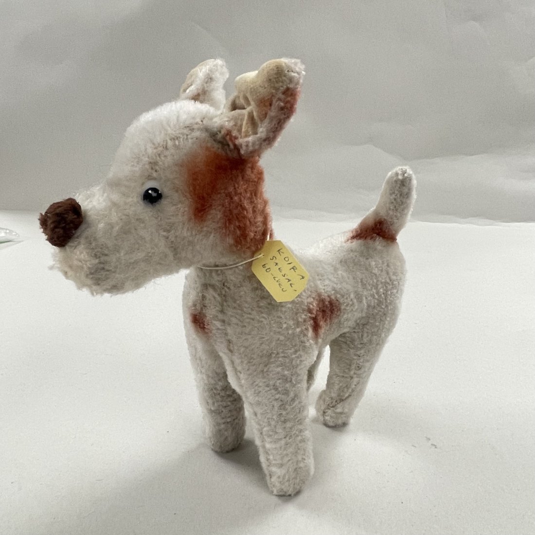 Vintage Mohair Terrier Plush Dog: Vintage Mohair Terrier Plush Dog ------------------ please review all pictures carefully because they are part of the description and show condition issues if any ------------------ please consider th