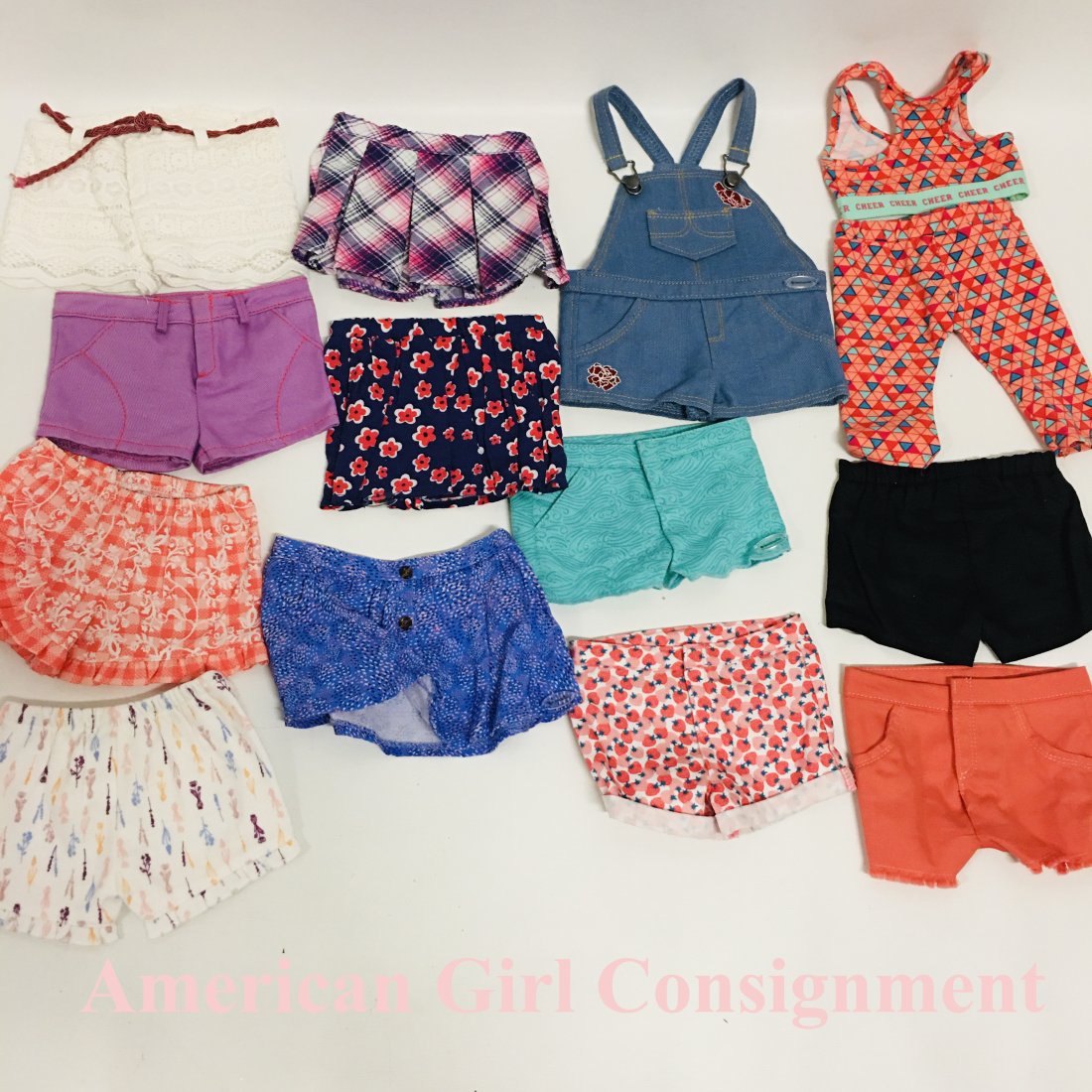 American Girl Doll Clothes, Skirts and Shorts: American Girl Doll Clothes, Skirts and Shorts ------------------ please review all pictures carefully because they are part of the description and show condition issues if any ------------------ pleas