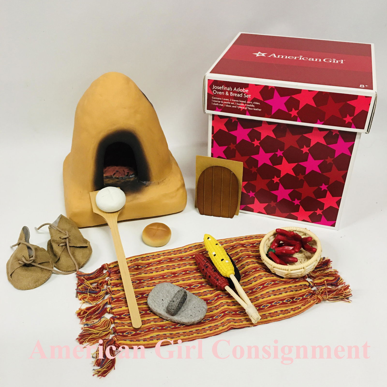 American Girl Doll Josefina Adobe Oven and Bread Set with Box (1 of 4)