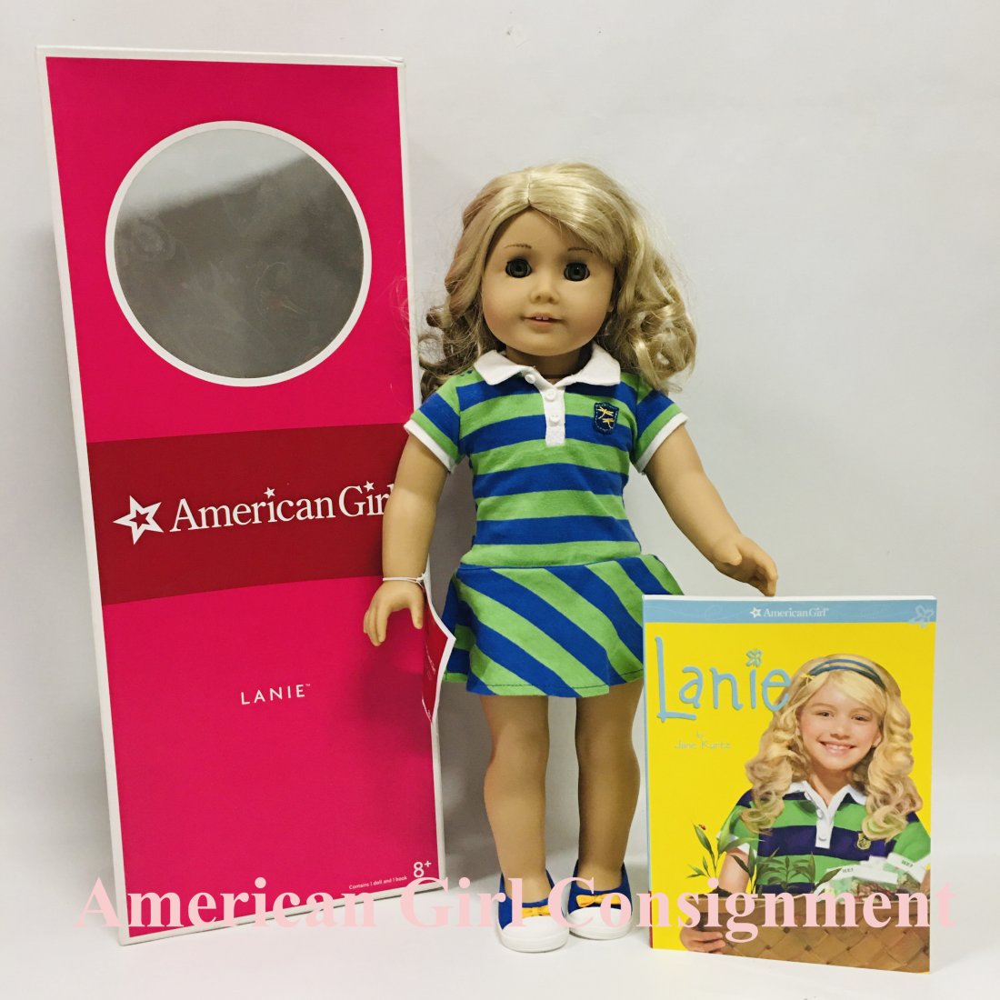 American Girl Doll Lanie Holland with Book and Box: American Girl Doll Lanie Holland with Book and Box ------------------ please review all pictures carefully because they are part of the description and show condition issues if any ------------------