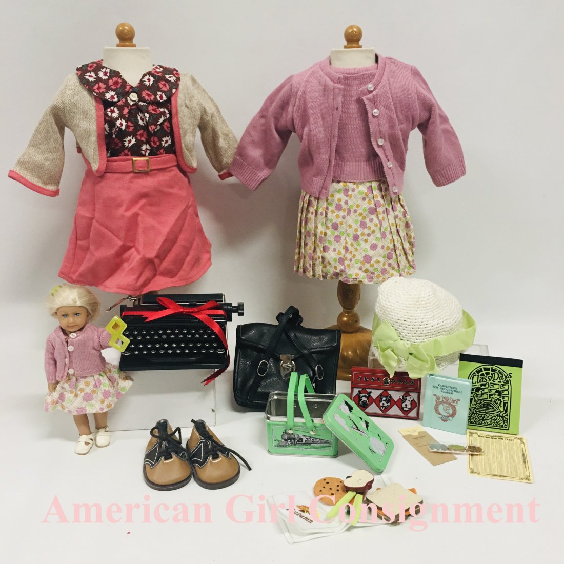 American Girl Doll Kit School Skirt Set and Meet Outfit plus mini Doll (1 of 11)