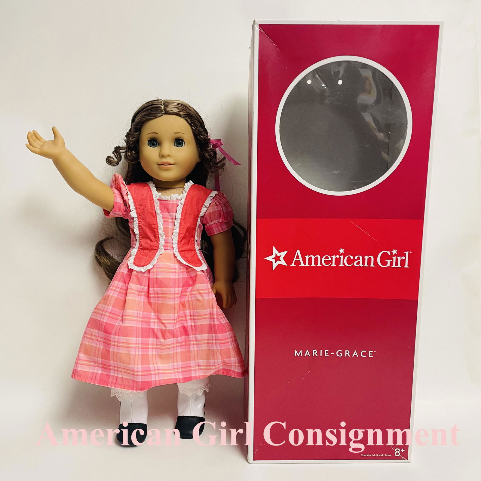 American Girl Doll Marie-Grace Gardner with Box and Book: American Girl Doll Marie-Grace Gardner with Box and Book ------------------ please review all pictures carefully because they are part of the description and show condition issues if any -------------