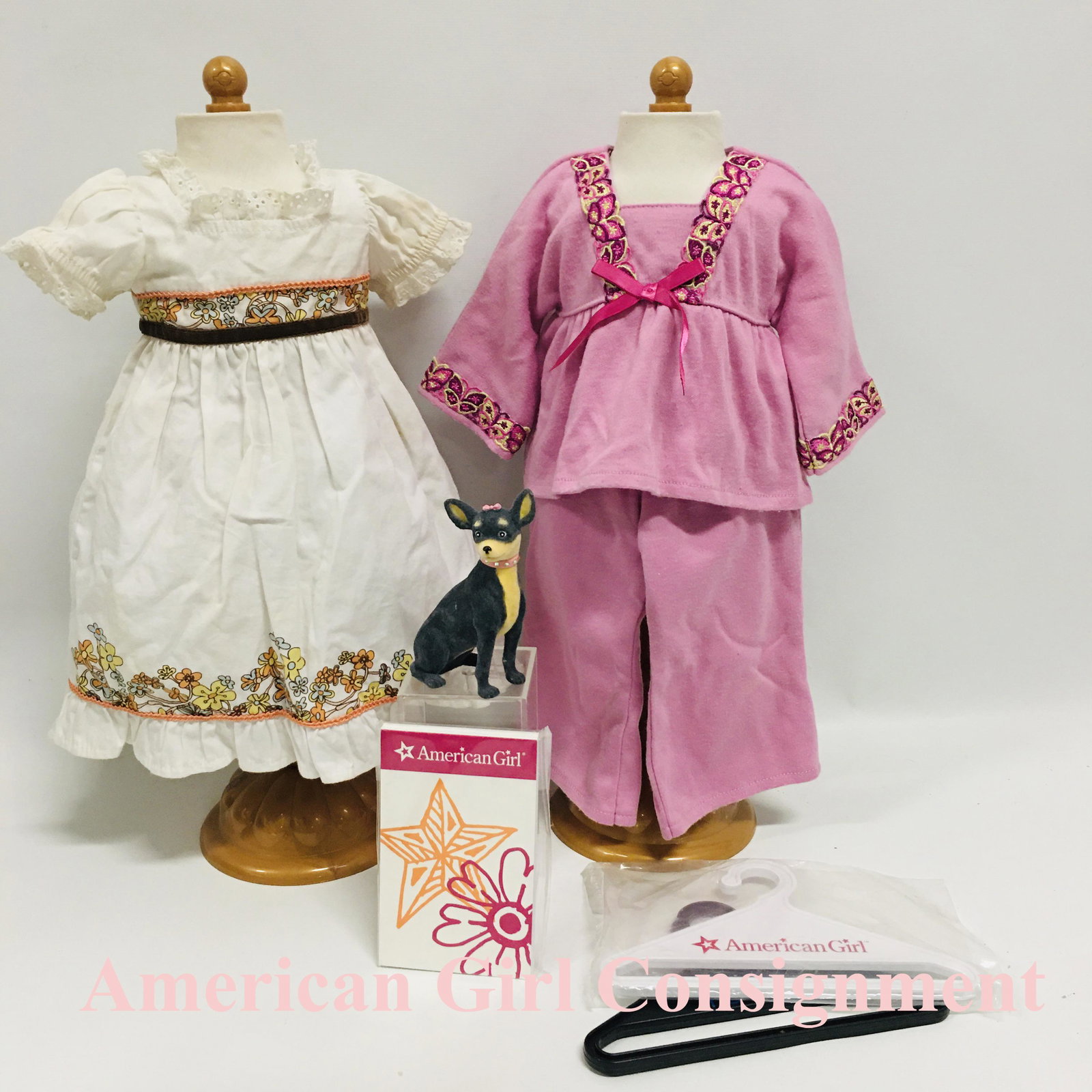 American Girl Doll Julie Birthday Dress and 1970s Pajamas: American Girl Doll Julie Birthday Dress and 1970s Pajamas ------------------ please review all pictures carefully because they are part of the description and show condition issues if any ------------