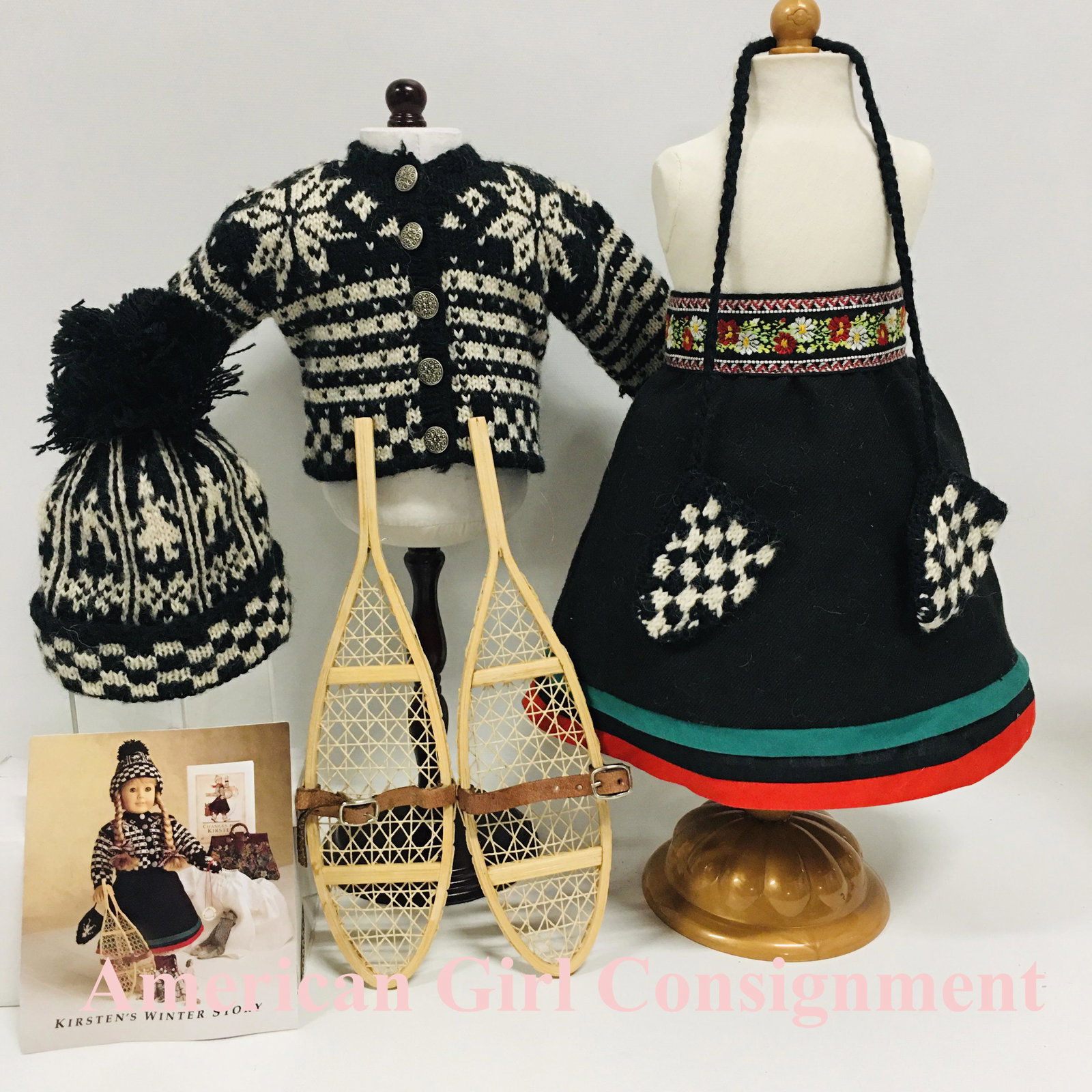 American Girl Doll Kirsten Winter Skirt, SnowShoes and Woolens: American Girl Doll Kirsten Winter Skirt, Snow Shoes, Woolens and no Blouse ------------------ please review all pictures carefully because they are part of the description and show condition issues if