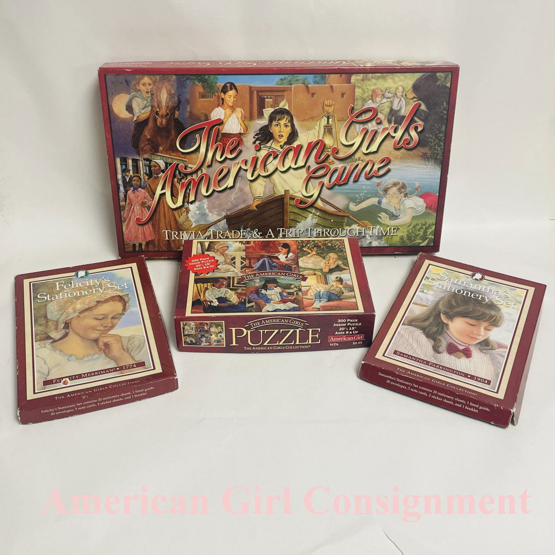 American Girl Doll Game, Puzzle and Stationary Sets: American Girl Doll Game, Puzzle and Stationary Sets ------------------ please review all pictures carefully because they are part of the description and show condition issues if any ------------------