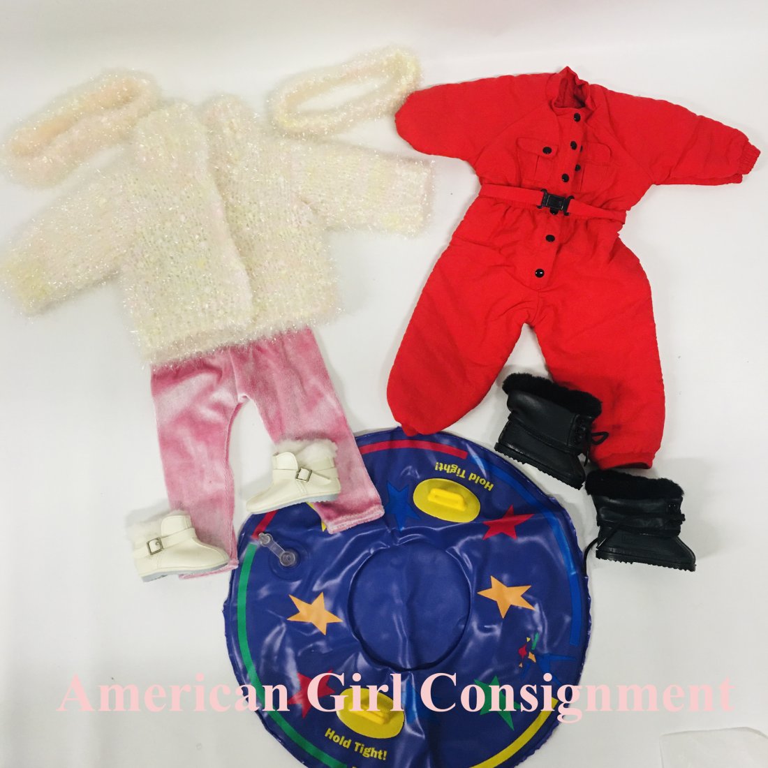 American Girl Doll of Today Dogsled Outfit, Snowball Sweater and Leggings: American Girl Doll of Today Dogsled Outfit, Snowball Sweater and Leggings ------------------ please review all pictures carefully because they are part of the description and show condition issues if 