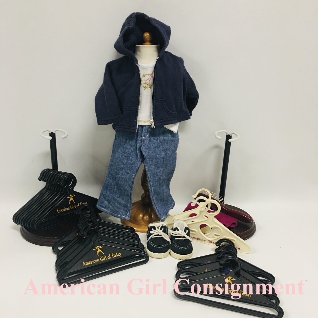 Two Pleasant Company American Girl Doll Stands and Casual Outfit (1 of 10)