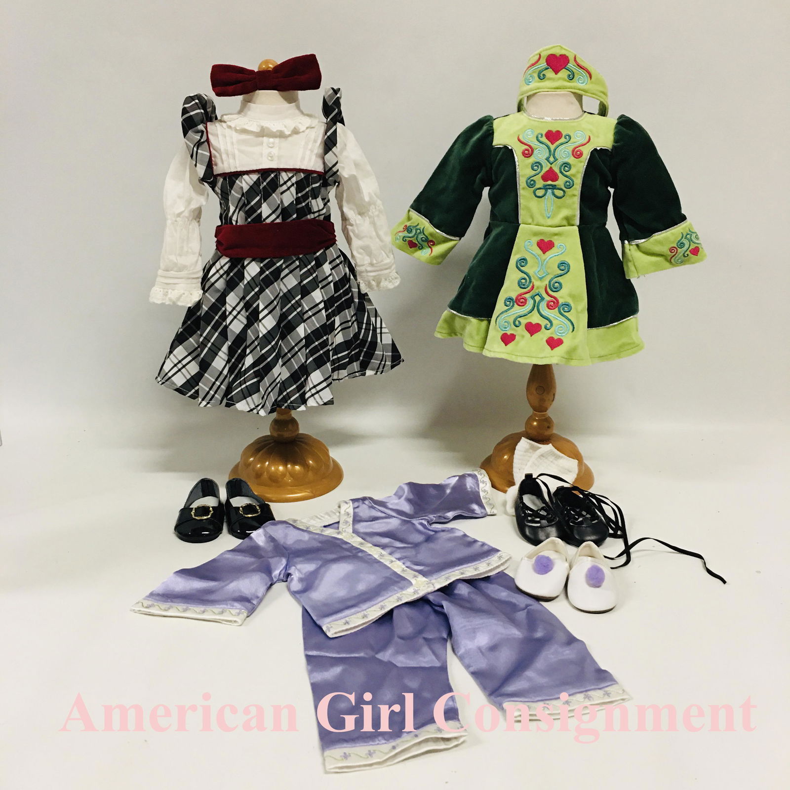 American Girl Doll Nellie Pajamas, Holiday and Irish Dance Outfits (1 of 5)