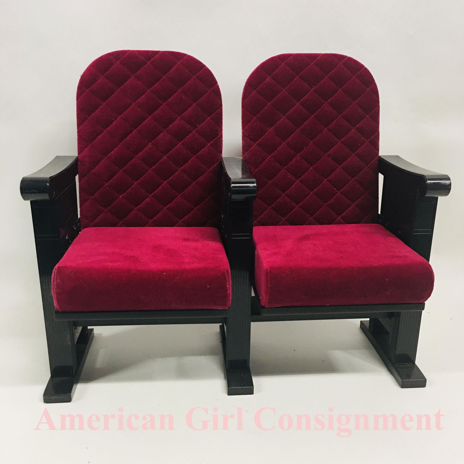 American Girl Doll Molly Velvet Theater Seats (1 of 4)