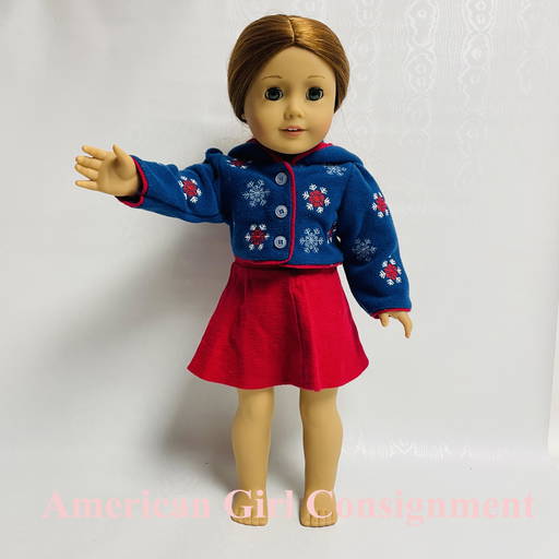 American Girl Doll Wearing Molly Skating Outfit