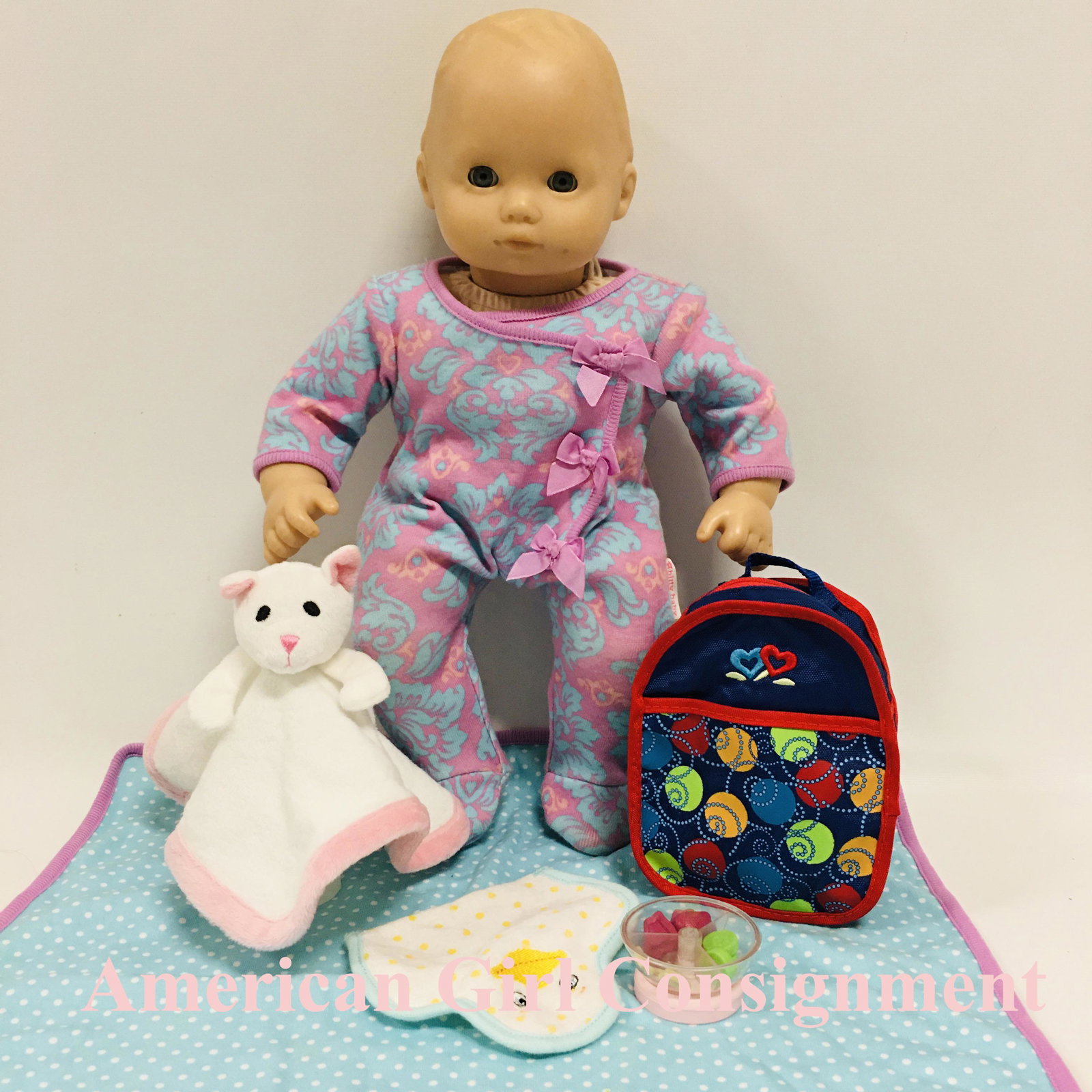 American Girl Doll Bitty Baby Doll with Blanket and Bag: American Girl Doll Bitty Baby Doll with Blanket and Bag ------------------ please review all pictures carefully because they are part of the description and show condition issues if any --------------