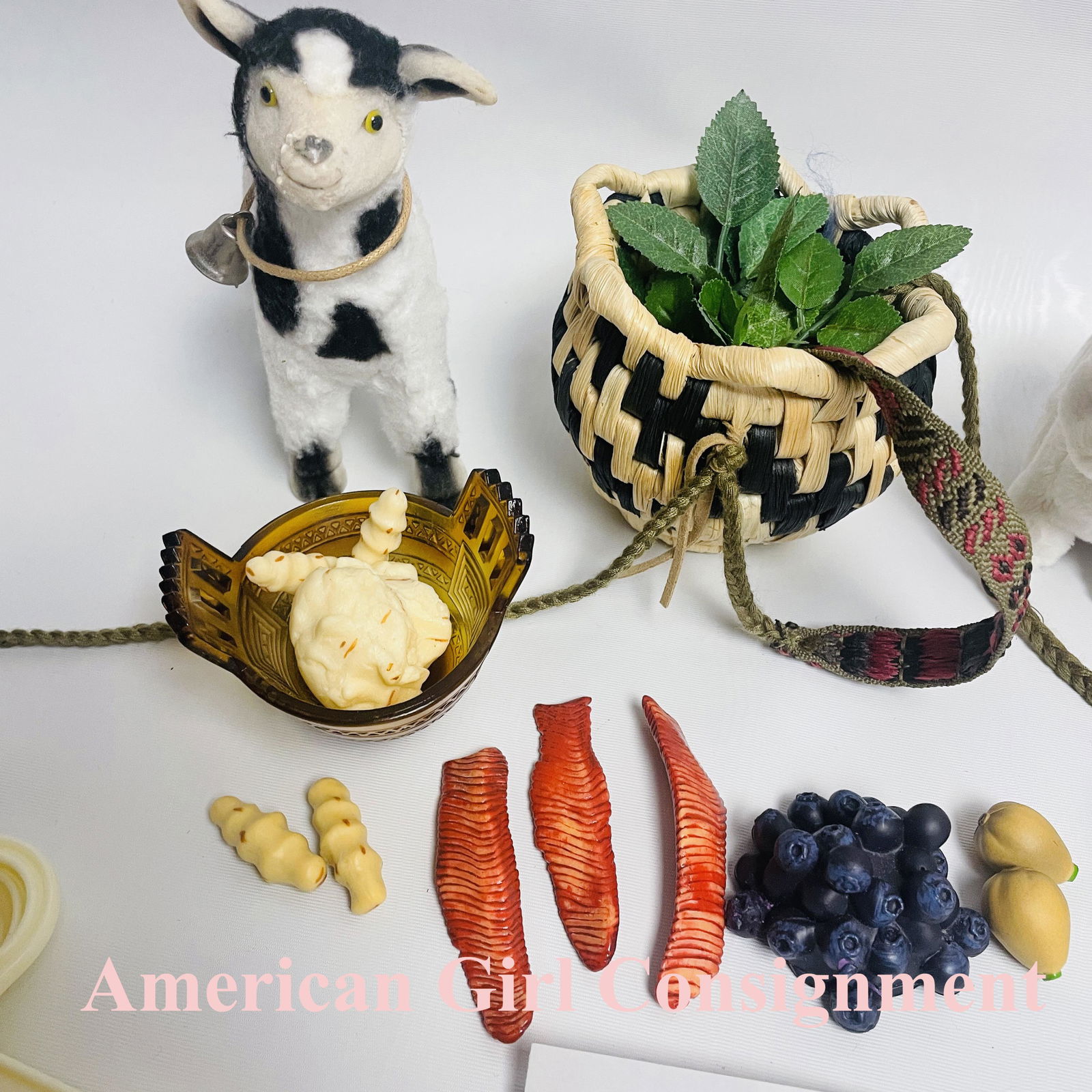 American Girl Doll Josefina Goat and Kaya Food Grouping (1 of 7)