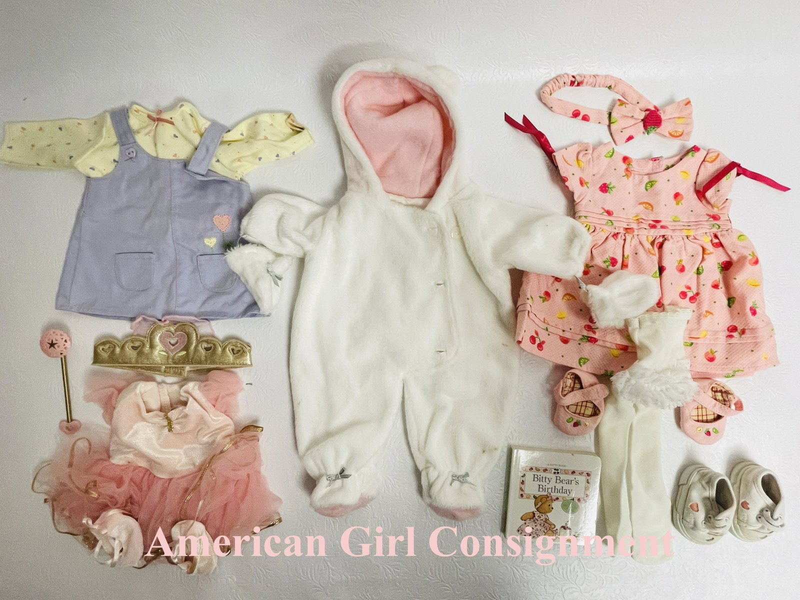 American Girl Bitty Baby Clothes Collection: American Girl Bitty Baby Clothes Collection ------------------ please review all pictures carefully because they are part of the description and show condition issues if any ------------------ please 